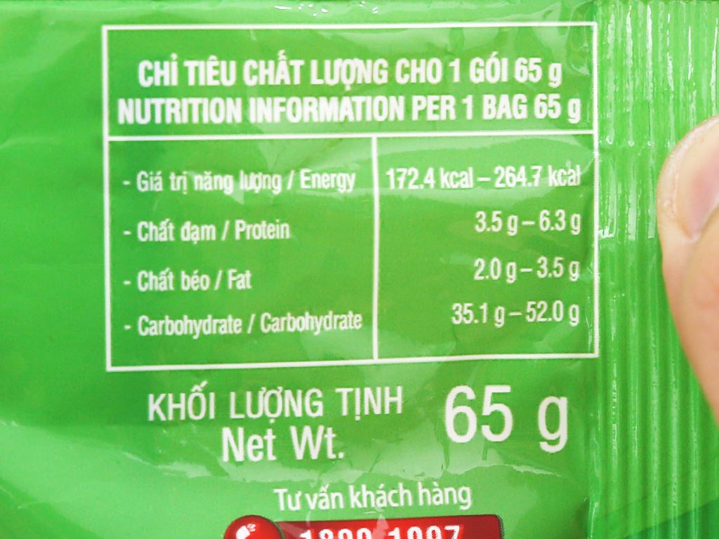 Thùng 30 gói phở chay rau nấm Vifon 65g 10