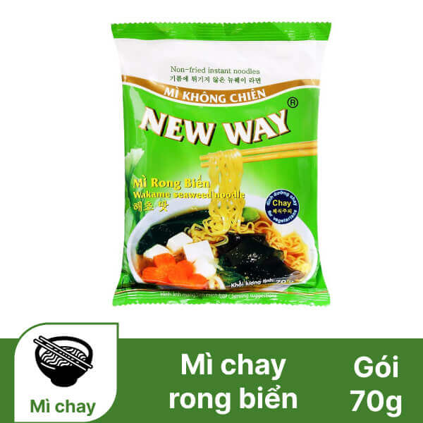 Mì không chiên New Way rong biển gói 70g