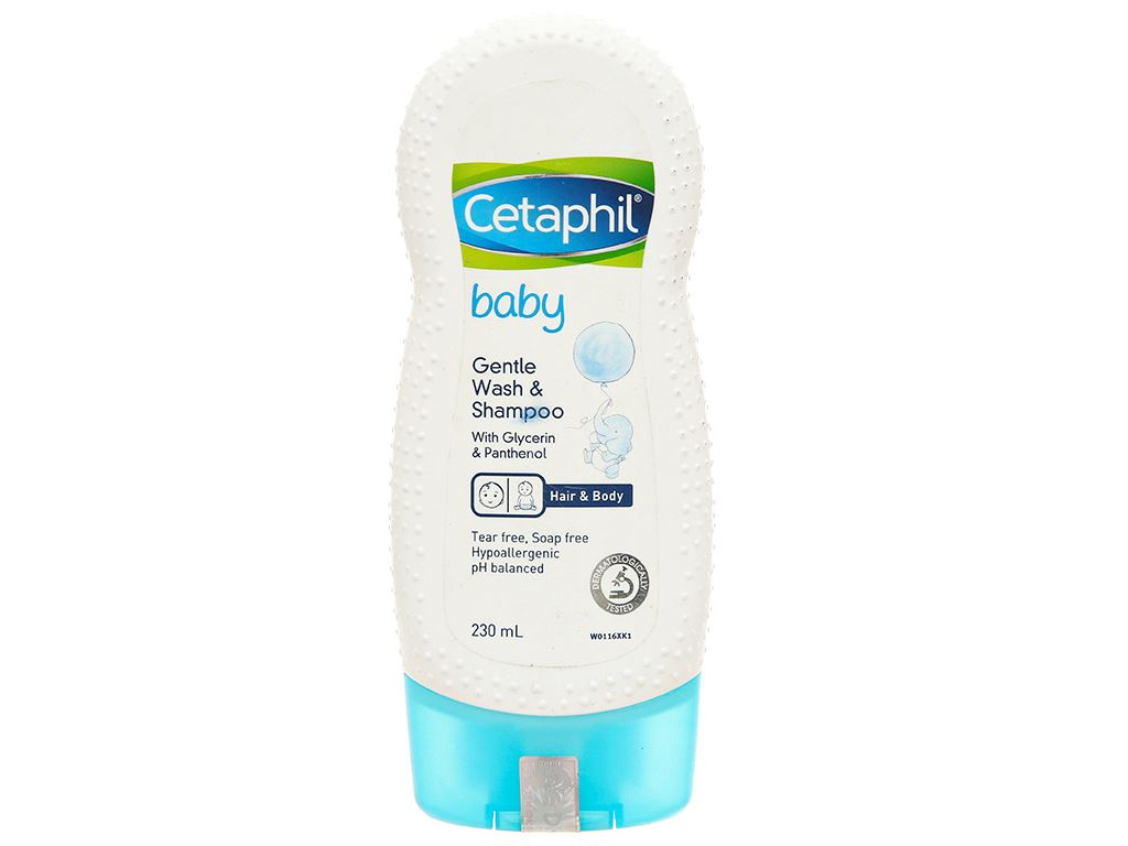 Sữa tắm gội Cetaphil Baby kháng khuẩn, cấp ẩm cho bé