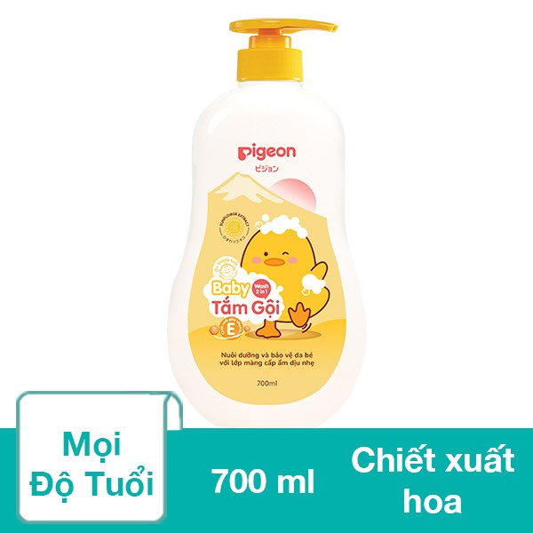 Sữa Tắm & Gội 2In1 Cho Bé Pigeon Chiết Xuất Hoa Hướng Dương 700 Ml (Mọi Độ Tuổi) - Giao Bao Bì Ngẫu Nhiên