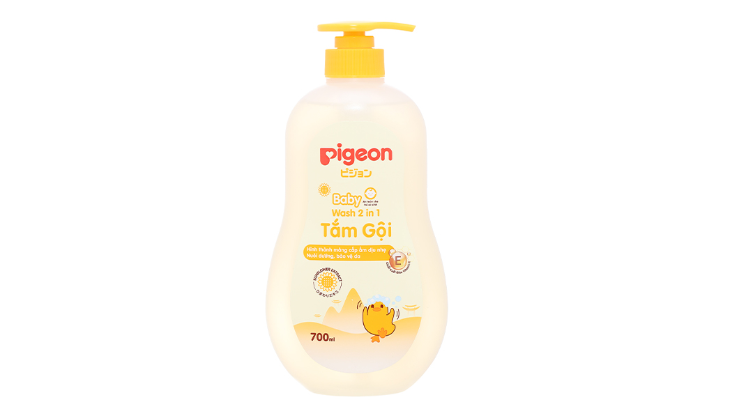 Tắm gội toàn thân Pigeon Hoa Hướng Dương cấp ẩm cho da bé chai 700ml - 8