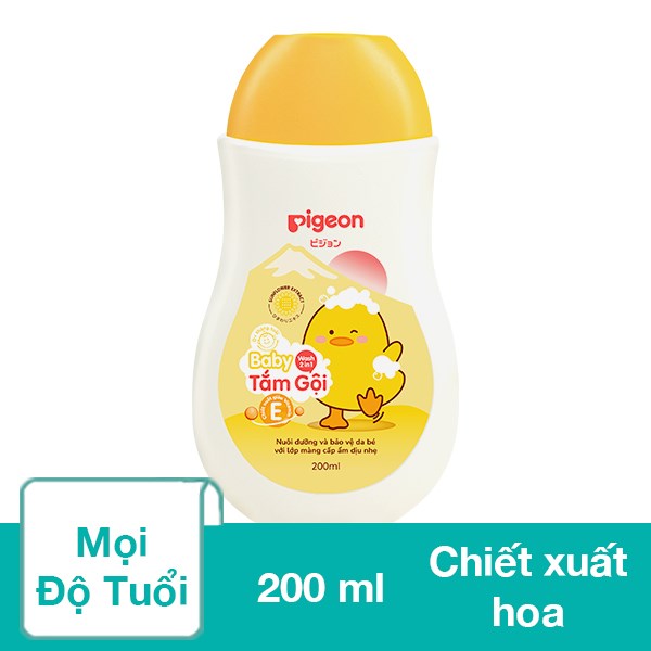 Sữa Tắm & Gội 2In1 Cho Bé Pigeon Chiết Xuất Hoa Hướng Dương 200 Ml (Mọi Độ Tuổi) - Giao Bao Bì Ngẫu Nhiên