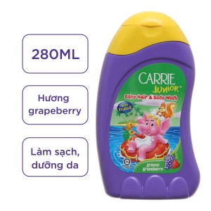 Tắm gội toàn thân cho bé Carrie Junior hương grapeberry 280ml