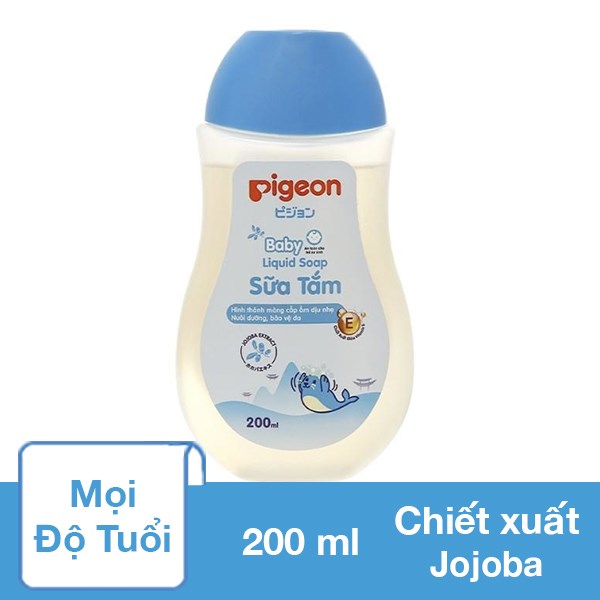 Sữa Tắm Cho Bé Pigeon Liquid Soap Chiết Xuất Jojoba 200 Ml (Mọi Độ Tuổi)