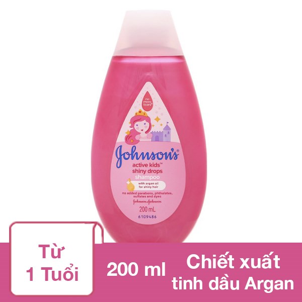 Dầu gội cho bé Johnsons Baby Active Kids tinh dầu Argan 200 ml (từ 1 tuổi) - AVAKids.com