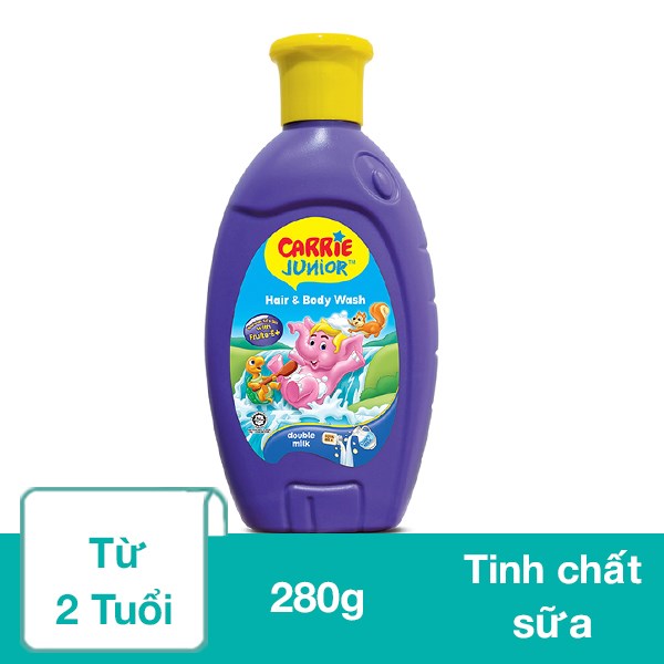 Sữa Tắm & Gội 2In1 Cho Bé Carrie Junior Tinh Chất Sữa 280G (Từ 2 Tuổi)