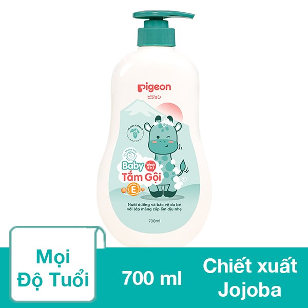 Sữa Tắm & Gội 2In1 Cho Bé Pigeon Chiết Xuất Jojoba 700 Ml (Mọi Độ Tuổi) - Giao Bao Bì Ngẫu Nhiên