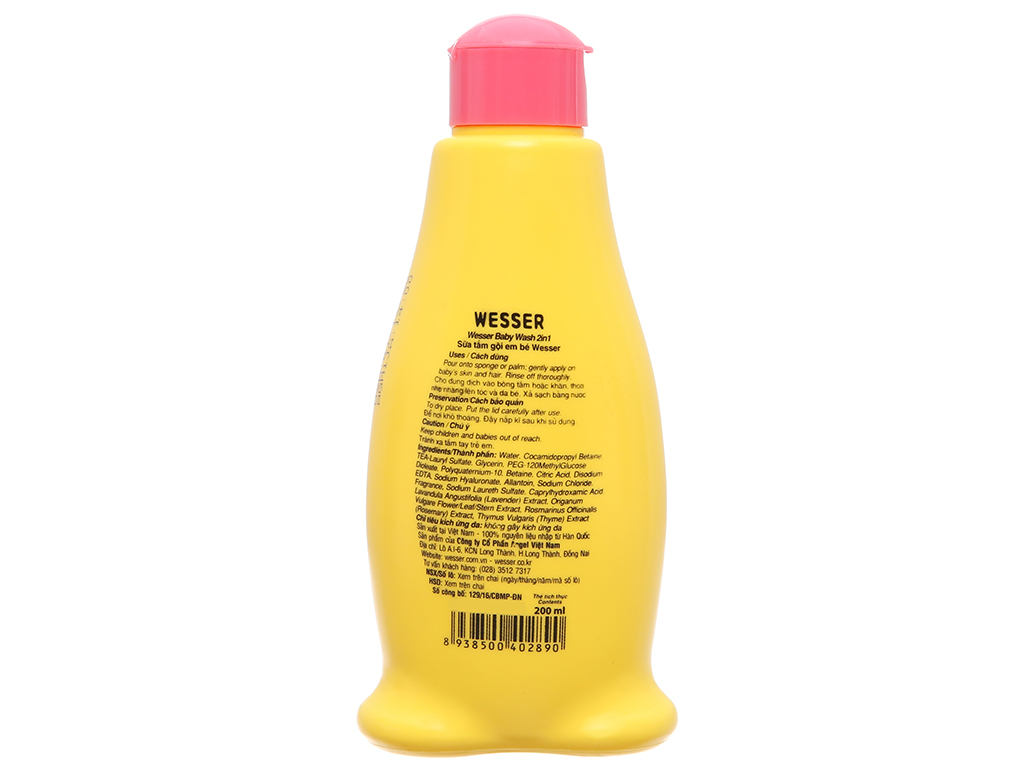 Tắm gội toàn thân cho bé Wesser Amber Musk hổ phách xạ hương 200ml 3