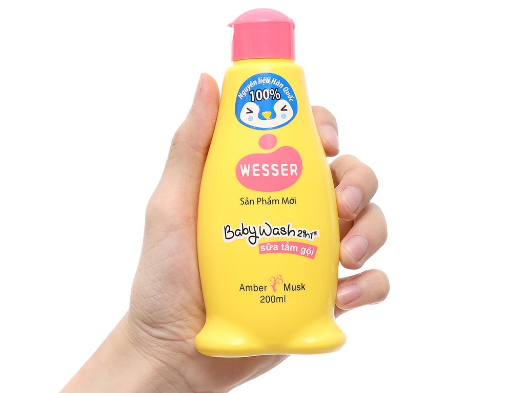 Tắm gội toàn thân cho bé Wesser Amber Musk hổ phách xạ hương 200ml 4
