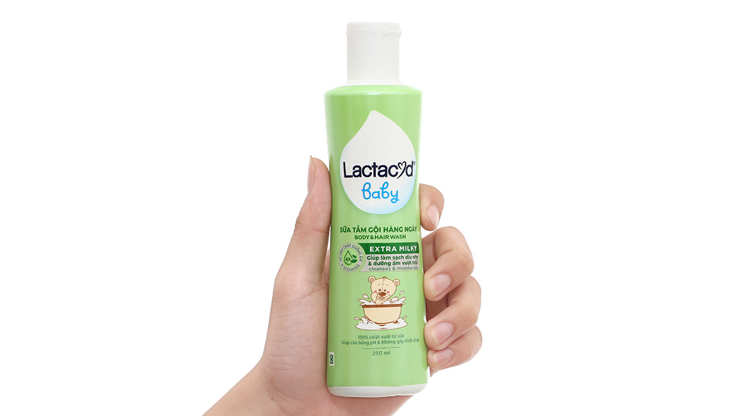 Sữa tắm gội Lactacyd Baby Extra Milky chăm sóc da và tóc cho bé chai 250ml - 14