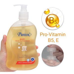 Tắm gội toàn thân cho bé Pureen Pro-Vitamin B5 & Vitamin E 500ml