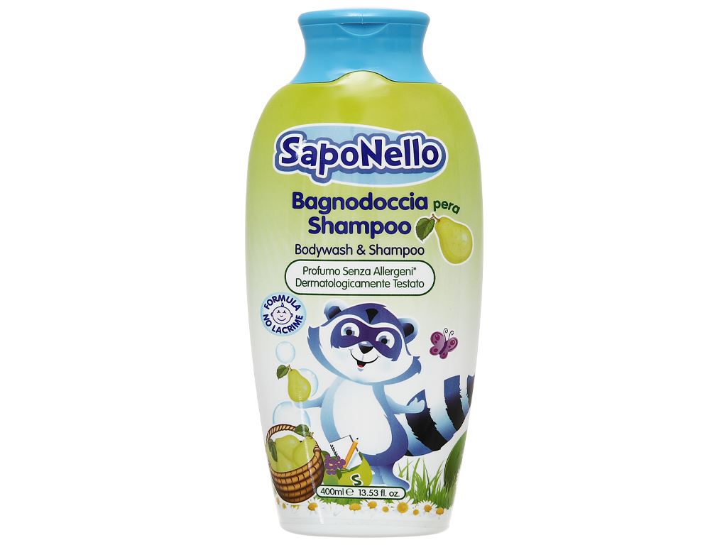 Sữa tắm gội SapoNello trẻ em hương quả lê 400ml 1