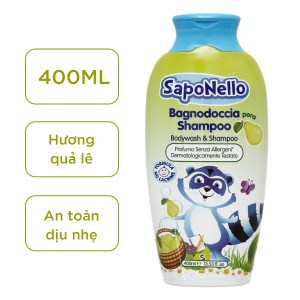 Sữa tắm gội SapoNello trẻ em hương quả lê 400ml