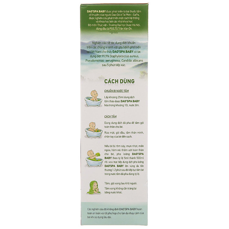 Nước tắm & gội 2in1 cho bé DK Pharma Dao'Spa Baby chiết xuất thảo dược 150 ml (mọi độ tuổi) 9