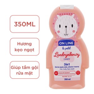 Sữa tắm và gội trẻ em On Line Le Petit 3in1 candy - vị kẹo ngọt 350ml