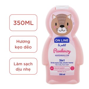 Sữa tắm và gội trẻ em On Line Le Petit 3in1 Marshmallow - vị kẹo dẻo 350ml