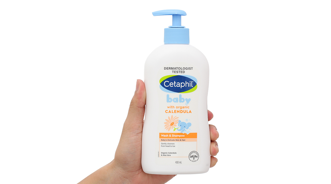 Sữa tắm gội cho bé Cetaphil chiết xuất hoa cúc hữu cơ chai 400ml - 9