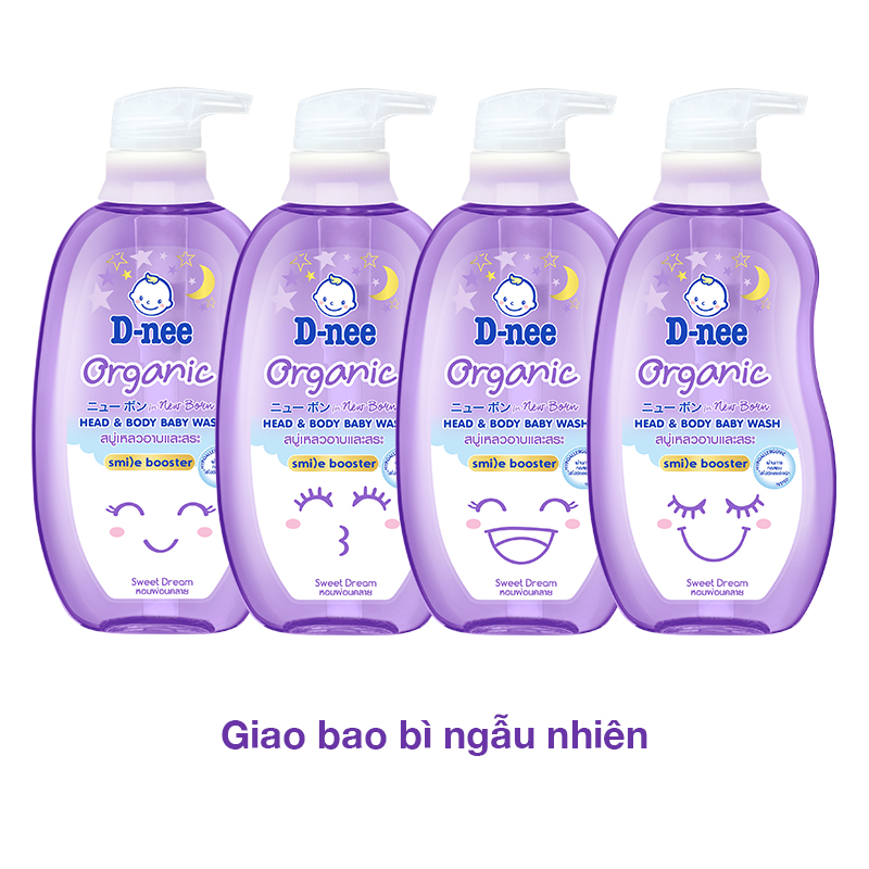 Dầu tắm & gội 2in1 cho bé D-nee Organic Sweet Dream chiết xuất tràm trà, hoa oải hương 200 ml (0 - 3 tuổi) - Giao bao bì ngẫu nhiên 9