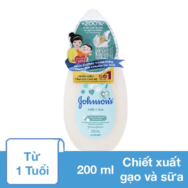 Sữa tắm cho bé Johnson's Baby 200 ml an toàn, dịu nhẹ, lành tính - AVAKids.com