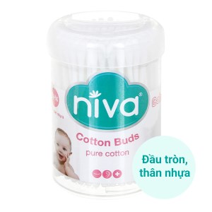 Tăm bông cho bé Niva thân nhựa BH4 hộp 150 cây