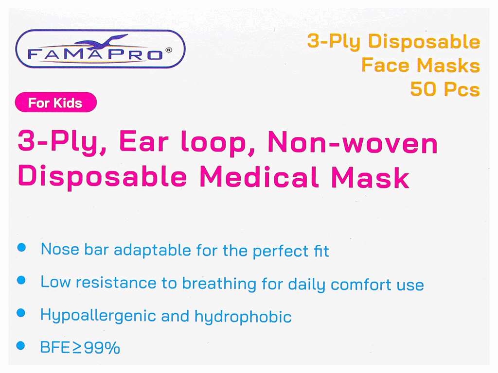 Khẩu trang trẻ em Famapro 3 lớp hộp 50 cái hình bàn tay 5