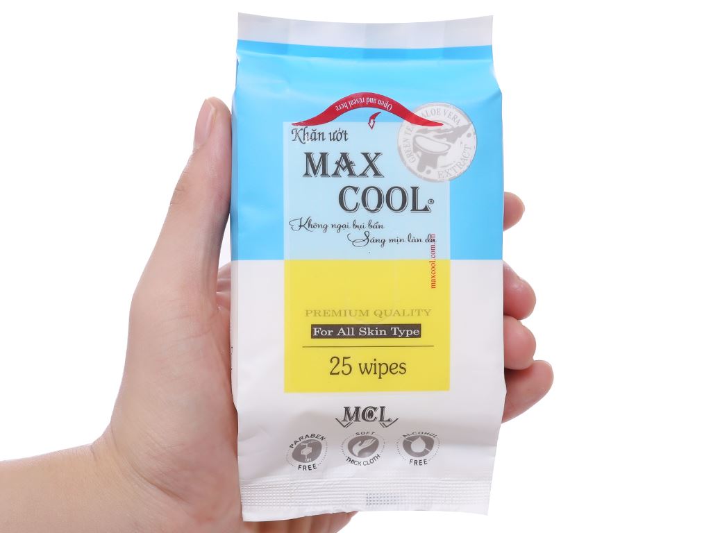 Khăn ướt em bé Max Cool hương tự nhiên gói 25 miếng 4