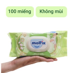 Khăn ướt em bé Molfix sạch khuẩn gói 100 miếng