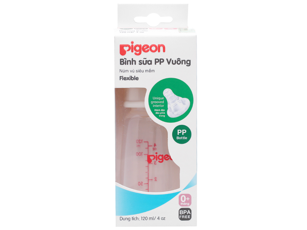 Bình sữa cho bé Pigeon vuông 120ml giá tốt tại Bách hoá XANH