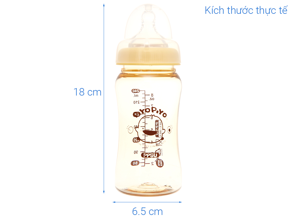 Bình sữa PPSU PIYOPIYO chống đầy hơi cổ rộng PY830505 240 ml 7