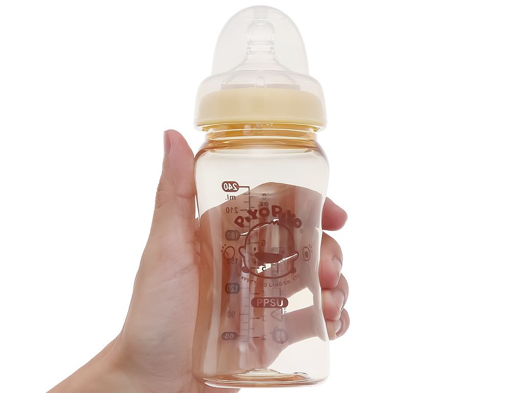 Bình sữa PPSU PIYOPIYO chống đầy hơi cổ rộng PY830505 240 ml 8