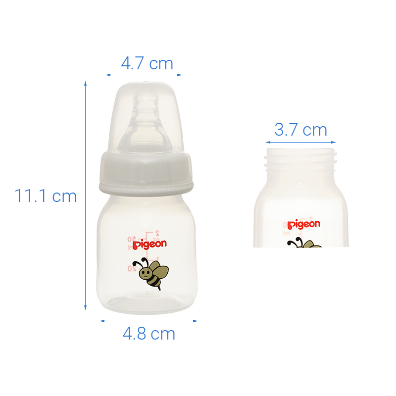 Bình sữa nhựa PP Pigeon cổ hẹp 50 ml - Hình bọ rùa (mọi độ tuổi) 19