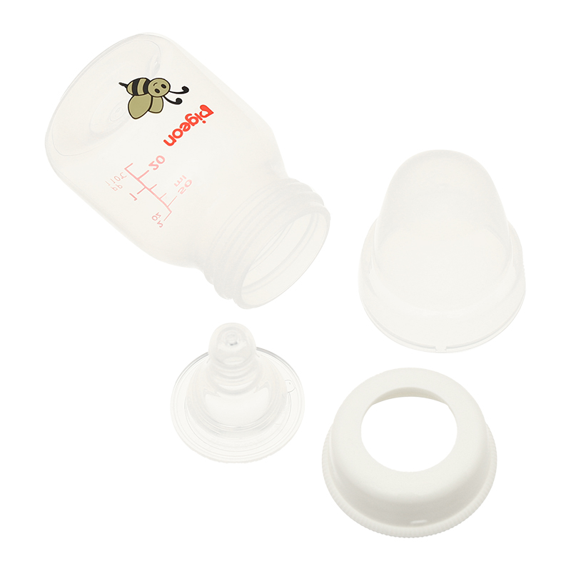Bình sữa nhựa PP Pigeon cổ hẹp 50 ml - Hình bọ rùa (mọi độ tuổi) 14