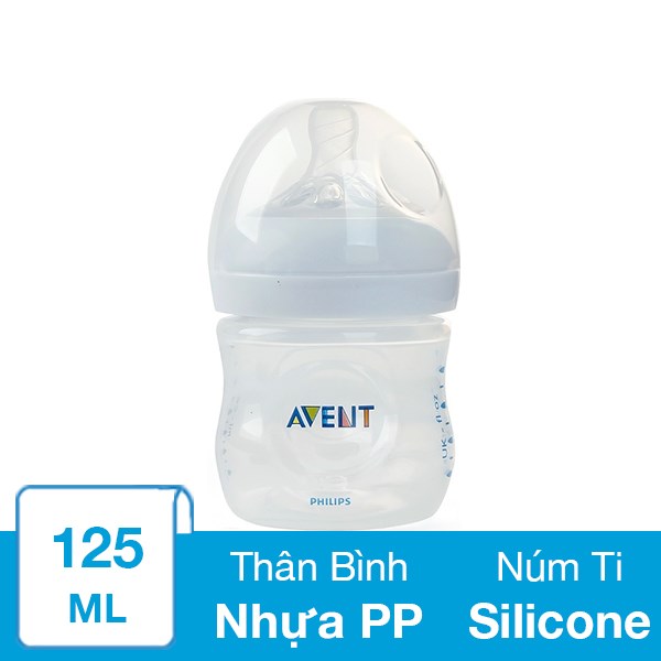 Bình sữa nhựa PP Philips Avent SCF690/13 cổ rộng 125 ml (0 – 1 tháng)