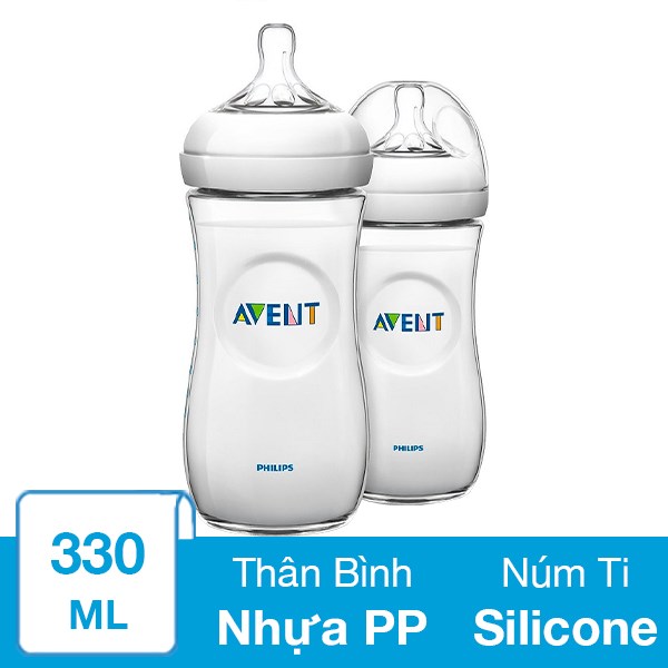 Combo 2 Bình Sữa Nhựa Pp Philips Avent Scf696/23 Cổ Rộng 330 Ml (Từ 6 Tháng)