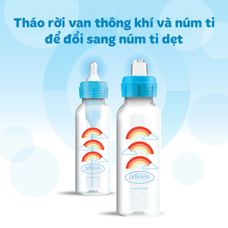 Bình sữa nhựa PP Dr.Browns cổ hẹp 250 ml - Màu hồng (từ 6 tháng) 5