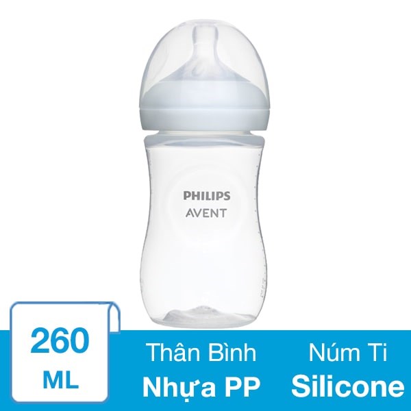 Bình Sữa Nhựa Pp Philips Avent Scy903/01 Cổ Rộng 260 Ml (1 - 3 Tháng)