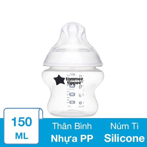 Bình Sữa Nhựa Pp Tommee Tippee Natural Start 423901 Cổ Rộng 150 Ml (0 - 3 Tháng)