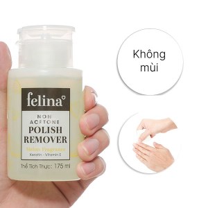 Nước rửa móng tay Felina Nonacetone Remover màu vàng NA008 175ml