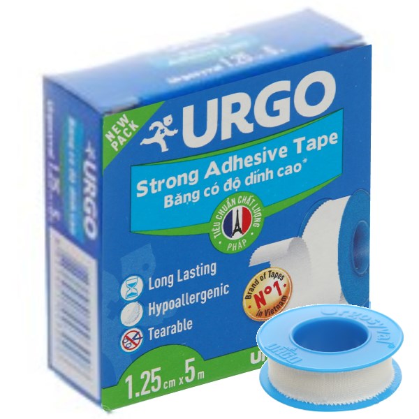 Băng keo lụa có độ dính cao Urgosyval (1.25cm x 5m) hộp 1 cuộn