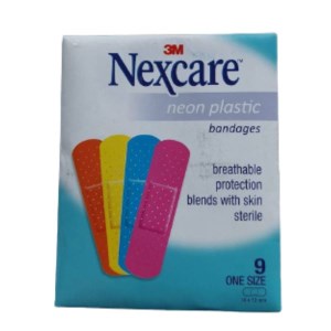 9 miếng băng cá thể 3M Nexcare Neon Plastic