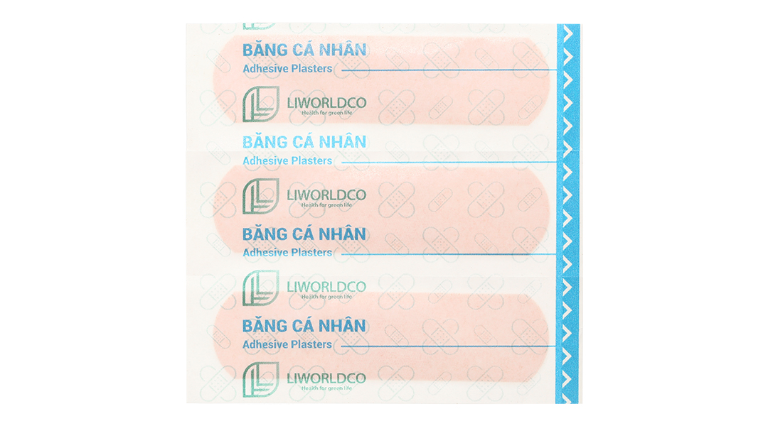 Băng cá nhân sơ cứu Liworldco (72 x 19mm)
