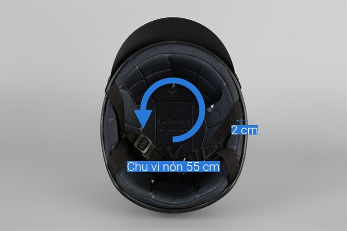 Mũ 1/2 size M Asia MT-105 đen đỏ Màu Đen - Đỏ