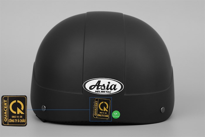 Mũ 1/2 size M Asia MT-128 đen Màu Đen