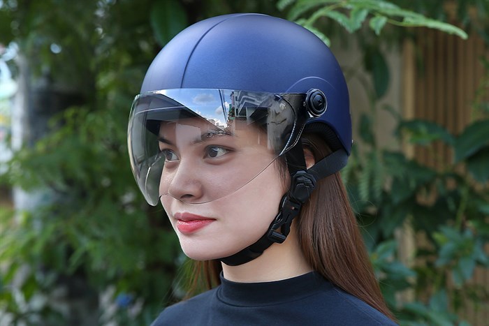 Mũ 1/2 size M Asia MT-128K xanh dương Màu Xanh Dương