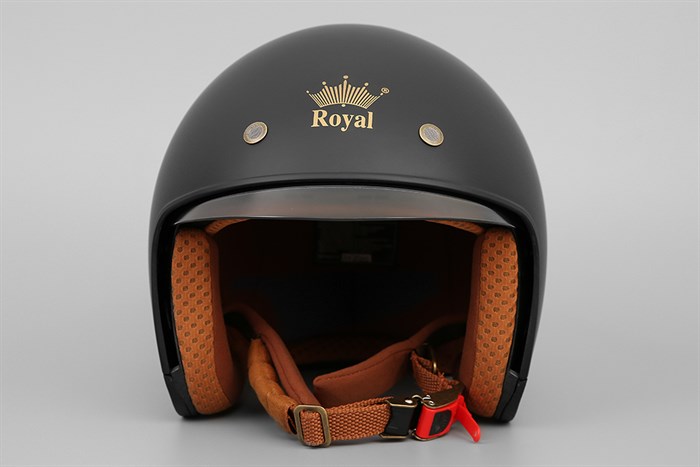 Mũ 3/4 size XL Royal M139 đen Màu Đen