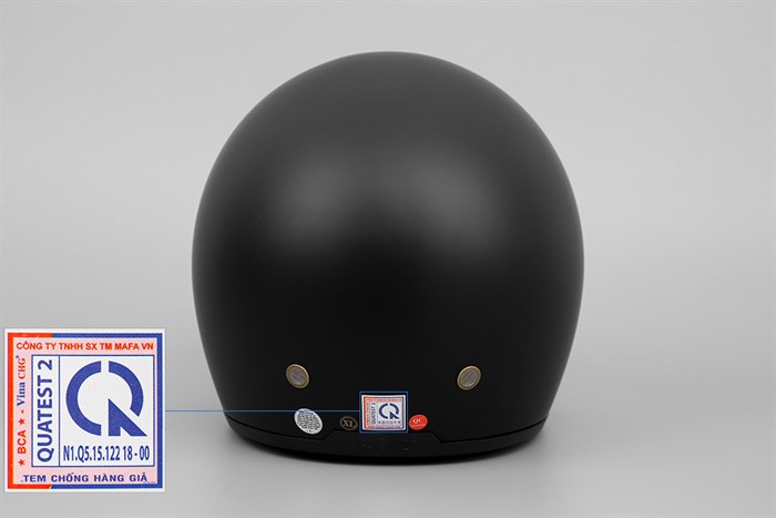 Mũ 3/4 size XL Royal M139 đen Màu Đen