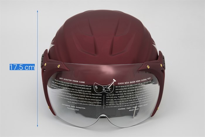 Mũ 1/2 Chita CT14N(K) đỏ Màu Đỏ