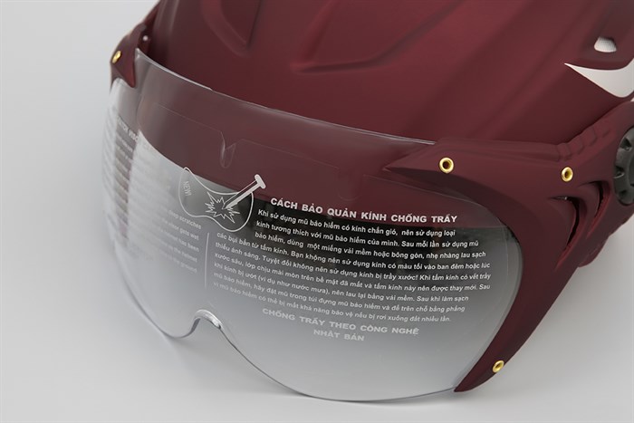 Mũ 1/2 Chita CT14N(K) đỏ Màu Đỏ