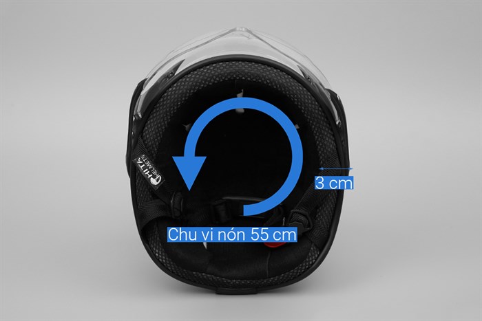 Mũ 1/2 Chita CT33(K) GP đen vàng Màu Đen - Vàng