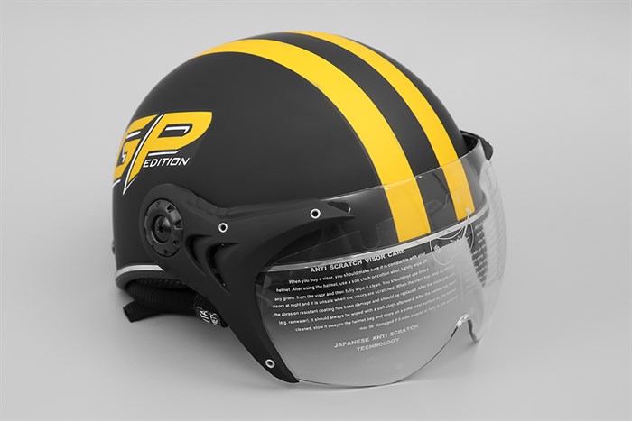 Mũ 1/2 Chita CT33(K) GP đen vàng Màu Đen - Vàng